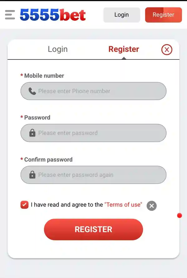 5555bet registration